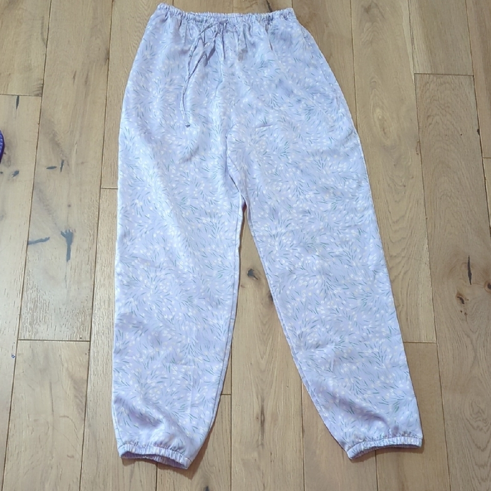 Light Purple Patterned Pajama Pants